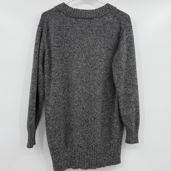 Athleta Sweater Women Medium Heather Black Vital Wool Cashmere VNeck Long Sleeve - Picture 6 of 13